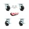 Service Caster 4 Inch Phenolic Caster Set with Roller Bearings 2 Swivel Lock 2 Brake SCC SCC-30CS420-PHR-BSL-2-TLB-2 - alternate 4